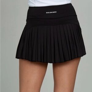 Gold Hinge BLACK PLEATED TENNIS Skort